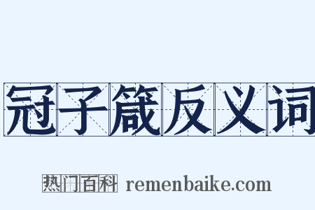 冠子箴反义词是什么意思的图片